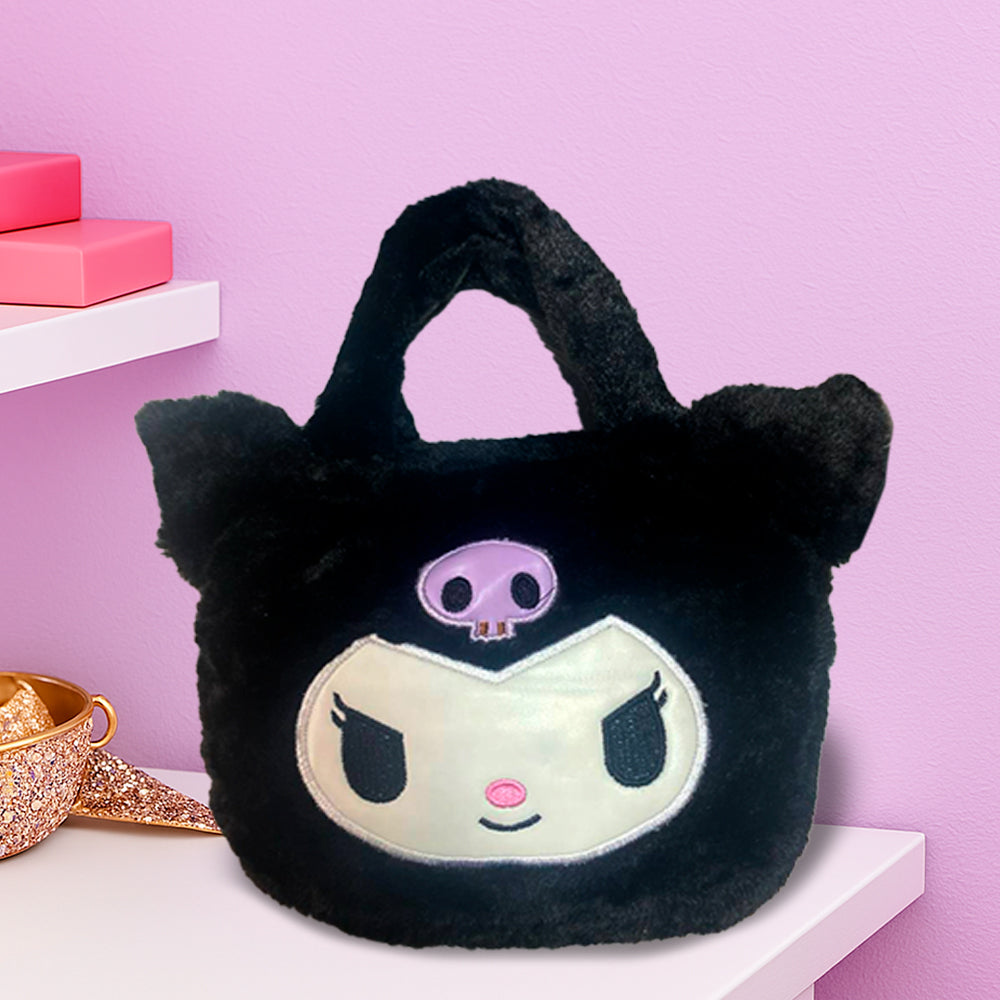 PLUSZOWA TORBA MY MELODI KUROMI MASKOTKA DLA DZIECI PLUSZOWA CZARNY TORBA 30*20 см