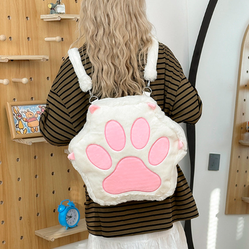 PLECAK PLUSZOWY KOCIA ŁAPA MASKOTKA DLA DZIECI PLUSZOWA TORBA 40*40 см
