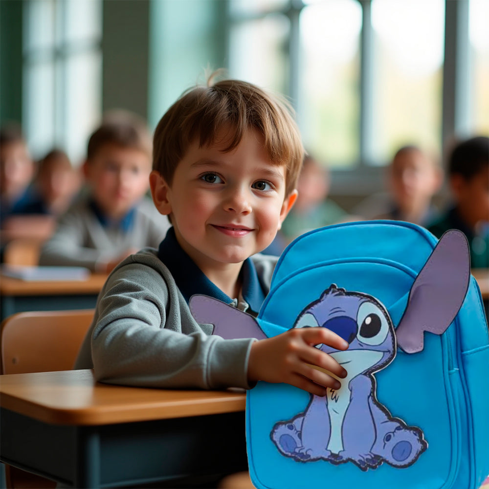 PLECAK TOREBKA  STICH STITCH MASKOTKA DZIECI DUŻA NIEBIESKI WODOODPORNY – 25×25 CM