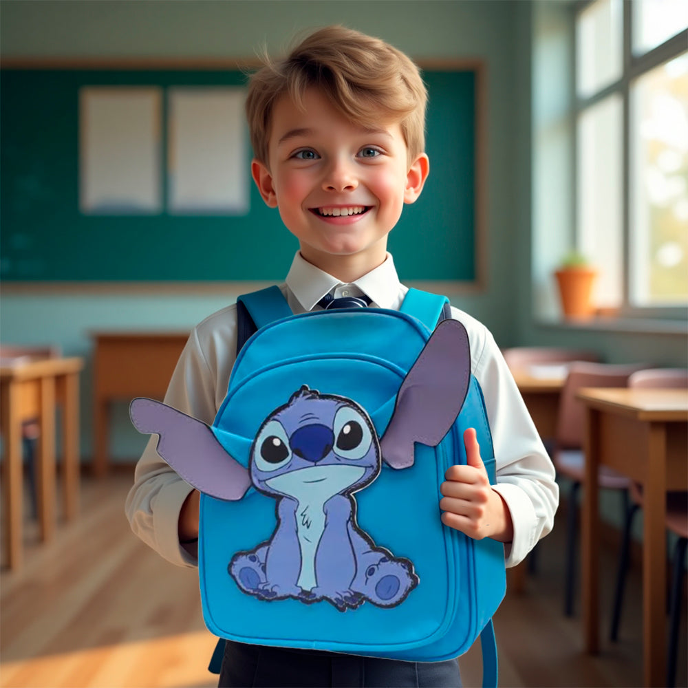 PLECAK TOREBKA  STICH STITCH MASKOTKA DZIECI DUŻA NIEBIESKI WODOODPORNY – 25×25 CM