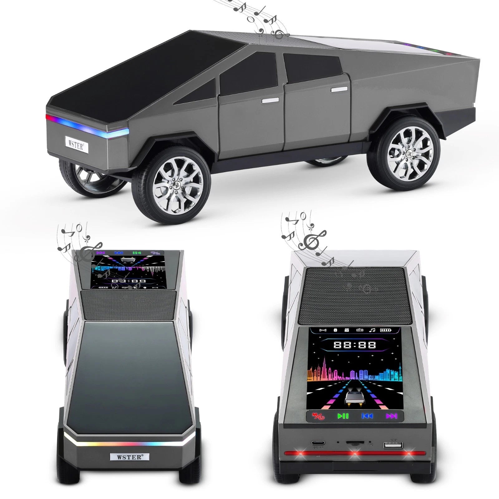 PRZENOŚNY GŁOŚNIK BLUETOOTH CYBERTRUCK (WS-580)