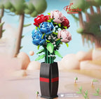 KLOCKI BUKIET KWIATÓW W WAZONIE 757 EL. ZESTAW DEKORACYJNY FLOWERS PREZENT