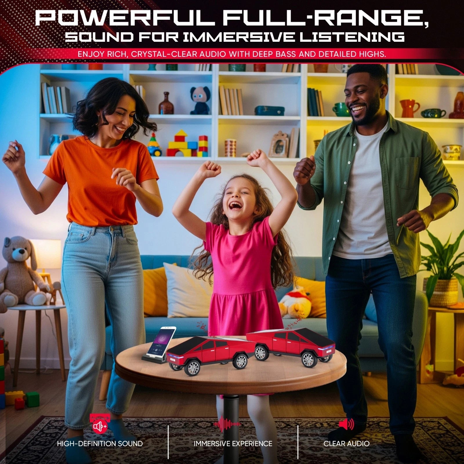 PRZENOŚNY GŁOŚNIK BLUETOOTH CYBERTRUCK (WS-580)