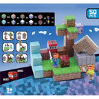 MEGA ZESTAW 50 ELEMENTÓW! MAGNETYCZNY KONSTRUKTOR MINECRAFT – STWÓRZ ŚWIAT, O JAKIM MARZYSZ!