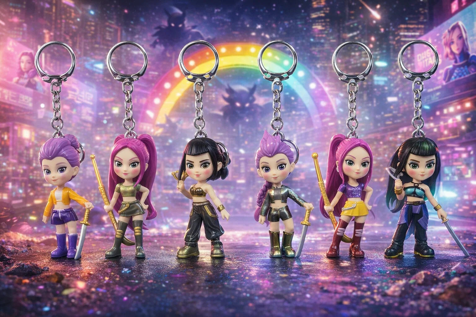 BRELOKI K-POP ŁOWCY DEMONÓW FIGURKI 3D OK. 10 CM