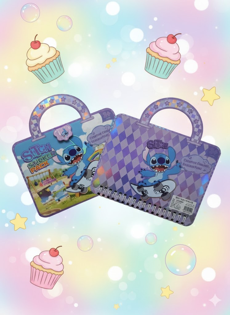 ALBUM Z NAKLEJKAMI W FORMIE TOREBKI – KREATYWNA ZABAWA DLA DZIECI (3 WARIANTY)