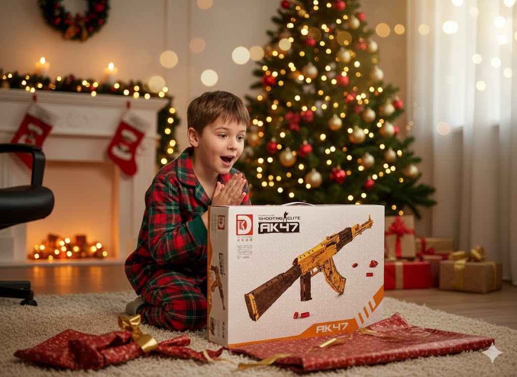 KLOCKI KONSTRUKCYJNE AK47 GOLDEN RIFLE 1548 ELEMENTÓW