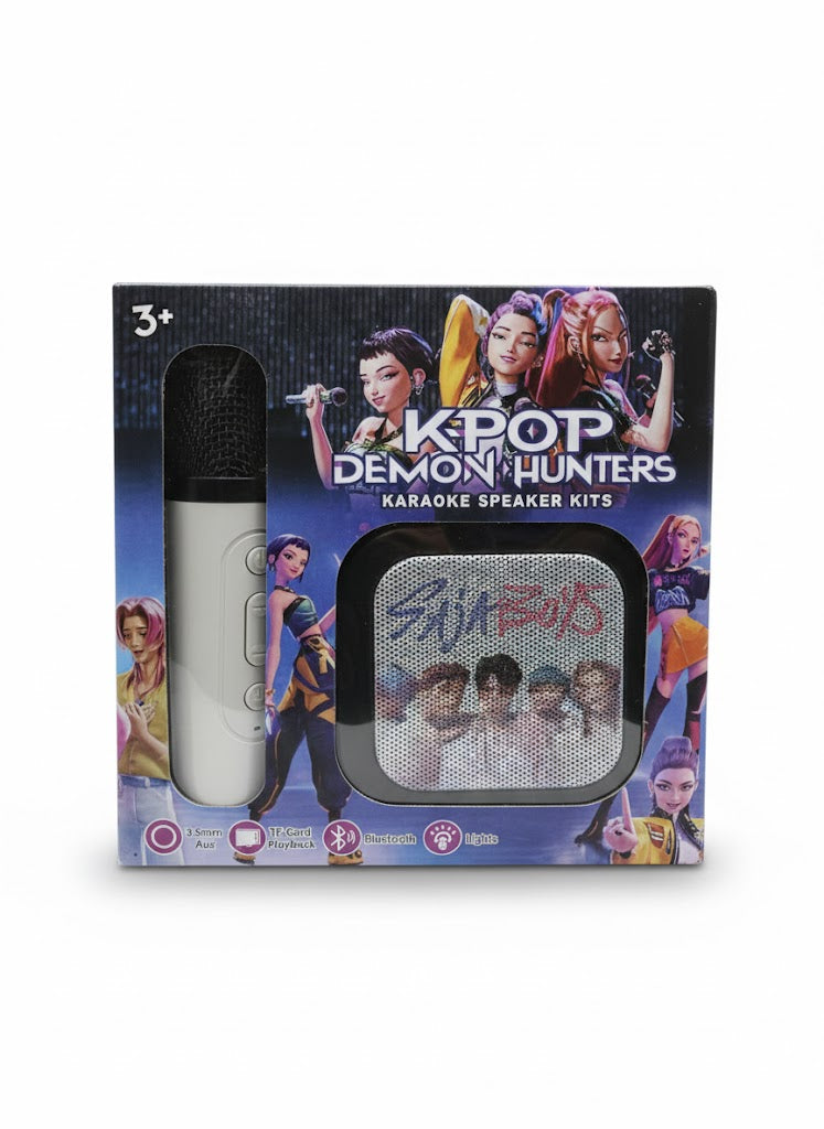 ZESTAW KARAOKE BLUETOOTH + 1 BEZPRZEWODOWY MIKROFON K-POP DEMON HUNTERS