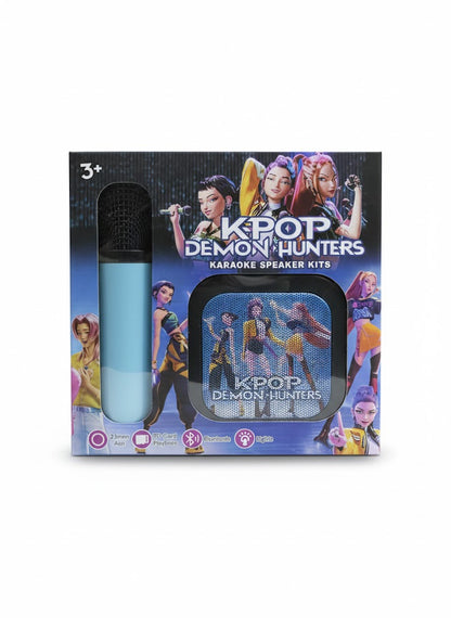 ZESTAW KARAOKE BLUETOOTH + 1 BEZPRZEWODOWY MIKROFON K-POP DEMON HUNTERS