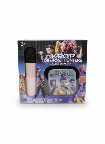 ZESTAW KARAOKE BLUETOOTH + 1 BEZPRZEWODOWY MIKROFON K-POP DEMON HUNTERS
