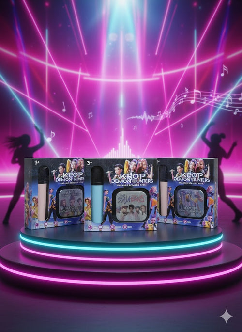 ZESTAW KARAOKE BLUETOOTH + 1 BEZPRZEWODOWY MIKROFON K-POP DEMON HUNTERS