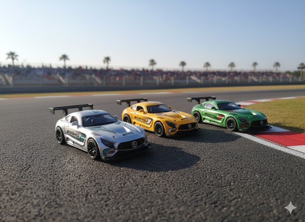 METALOWY KOLEKCJONERSKI SAMOCHÓD SPORTOWY MERCEDES GT2 PRO 1:24 SPORTCAR