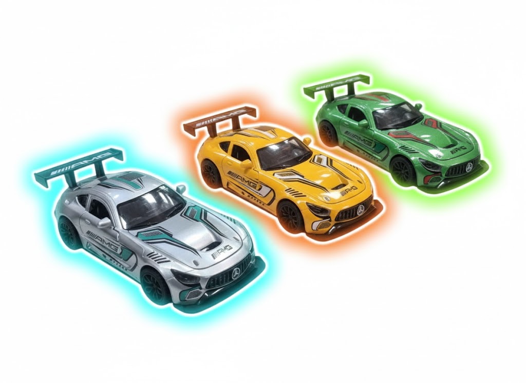 METALOWY KOLEKCJONERSKI SAMOCHÓD SPORTOWY MERCEDES GT2 PRO 1:24 SPORTCAR