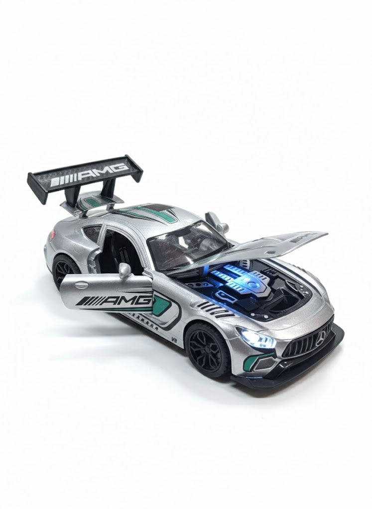 METALOWY KOLEKCJONERSKI SAMOCHÓD SPORTOWY MERCEDES GT2 PRO 1:24 SPORTCAR