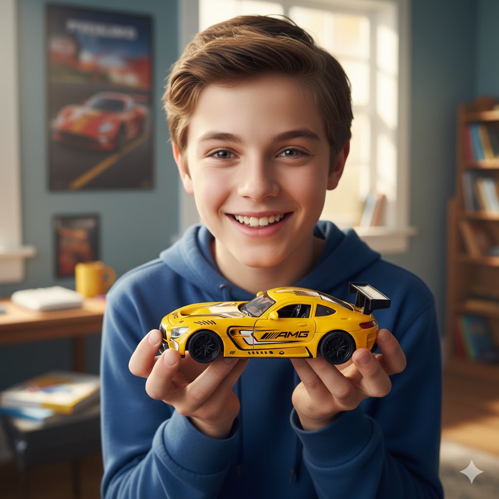 METALOWY KOLEKCJONERSKI SAMOCHÓD SPORTOWY MERCEDES GT2 PRO 1:24 SPORTCAR