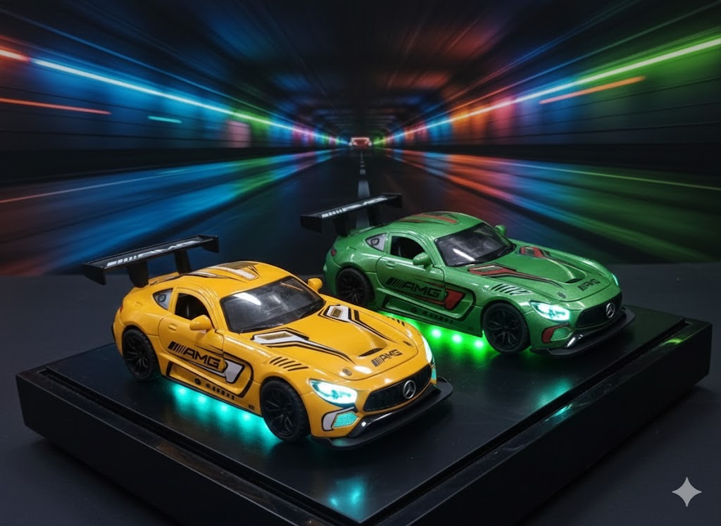 METALOWY KOLEKCJONERSKI SAMOCHÓD SPORTOWY MERCEDES GT2 PRO 1:24 SPORTCAR