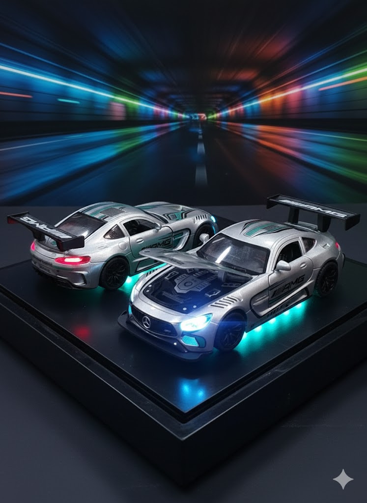 METALOWY KOLEKCJONERSKI SAMOCHÓD SPORTOWY MERCEDES GT2 PRO 1:24 SPORTCAR