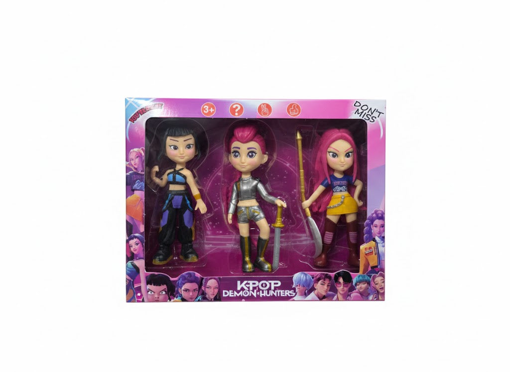 ZESTAW FIGUREK K-POP HUNTRIX, MIRA, ZOYE, RUMI 14 CM OŁOWCY DEMONÓW