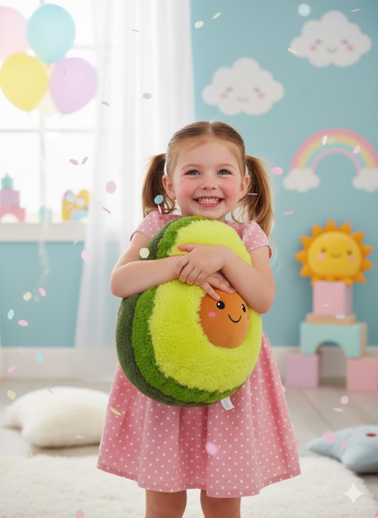 PLUSZOWY AVOCADO 45 CM MEGA MIĘKKA MASKOTKA PODUSZKA, UROCZY PREZENT