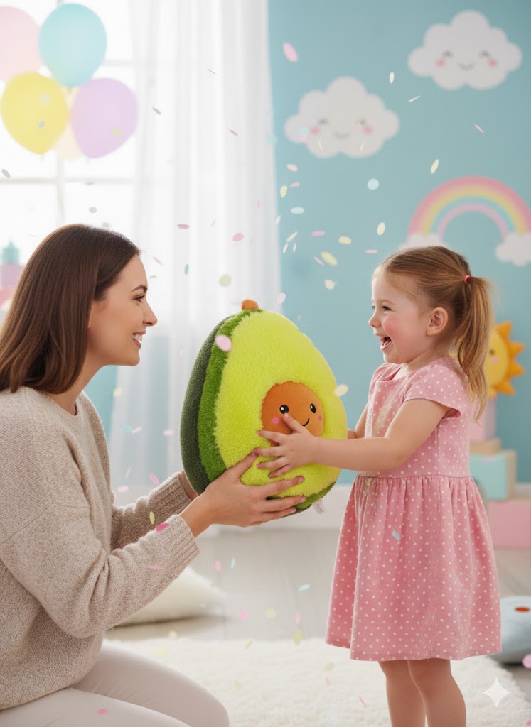 PLUSZOWY AVOCADO 45 CM MEGA MIĘKKA MASKOTKA PODUSZKA, UROCZY PREZENT