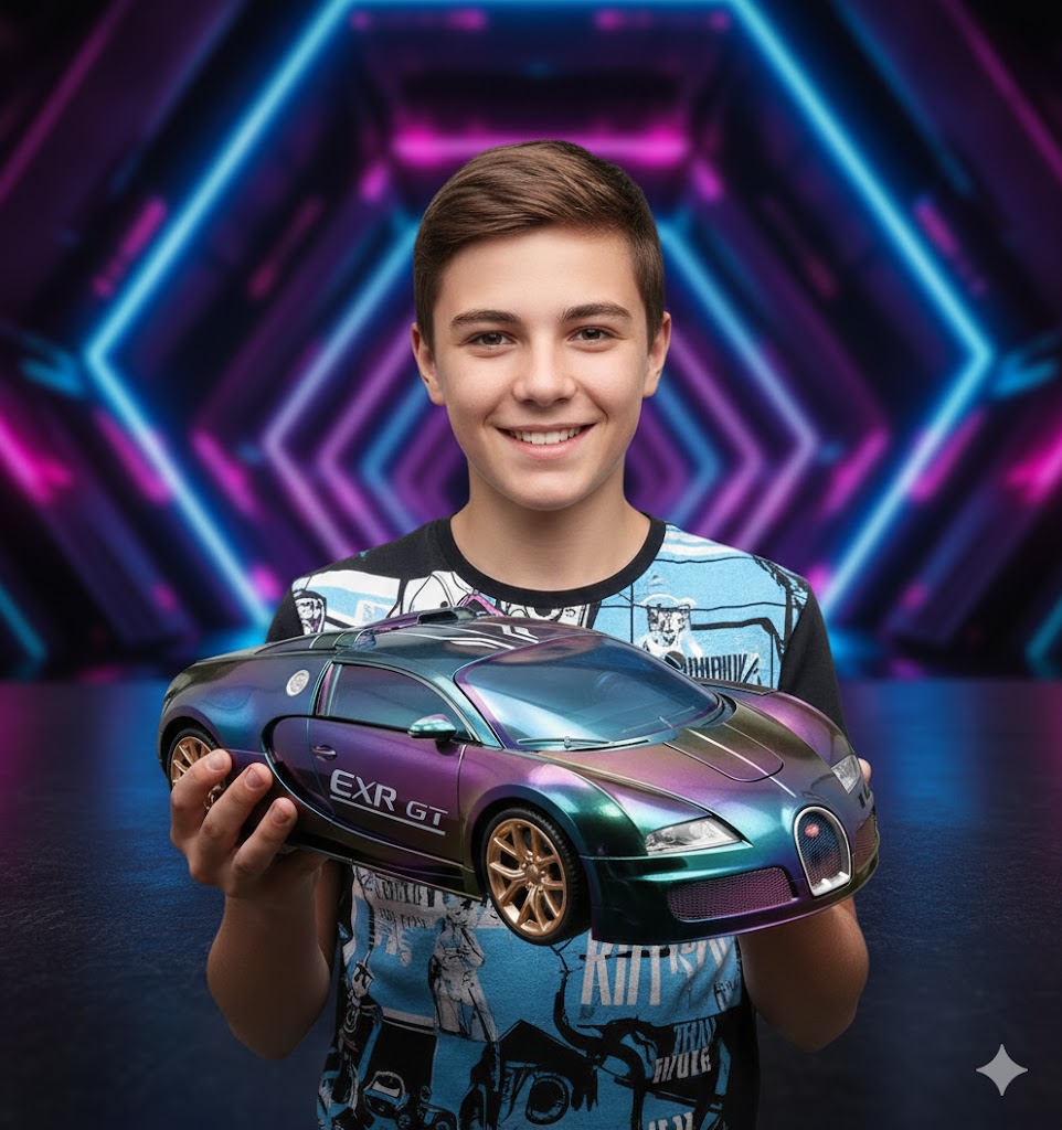 SAMOCHÓD RC TRANSFORMER 1:10, DUŻY ROBOT 48 CM