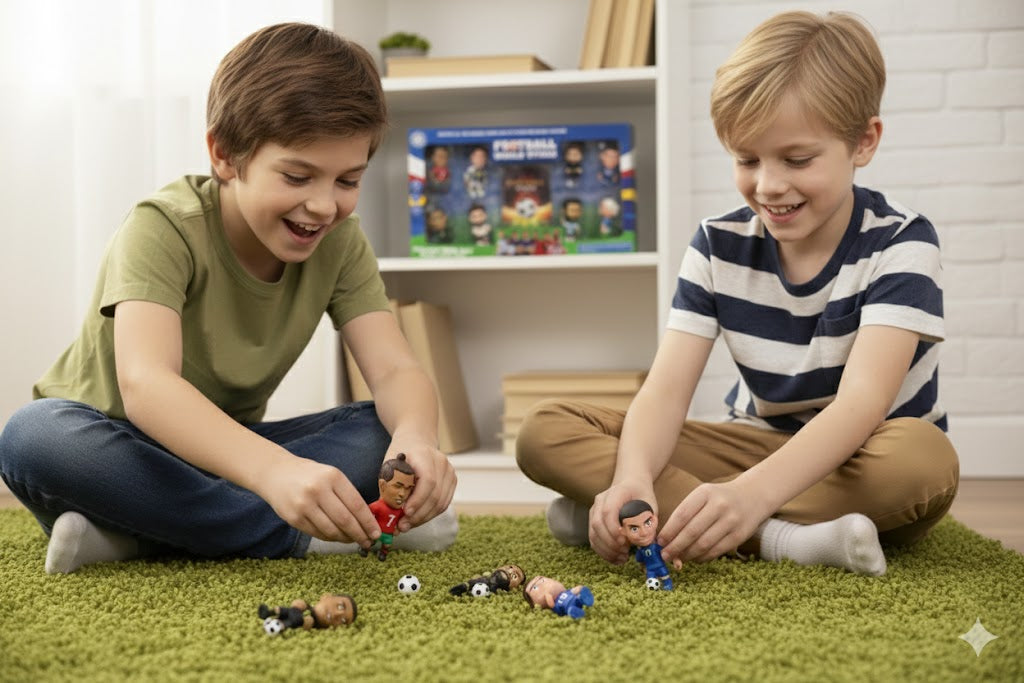 ZESTAW MINI FIGUREK PIŁKARZY 6CM FOOTBALL STARS + BRELOK GRATIS PREZENT