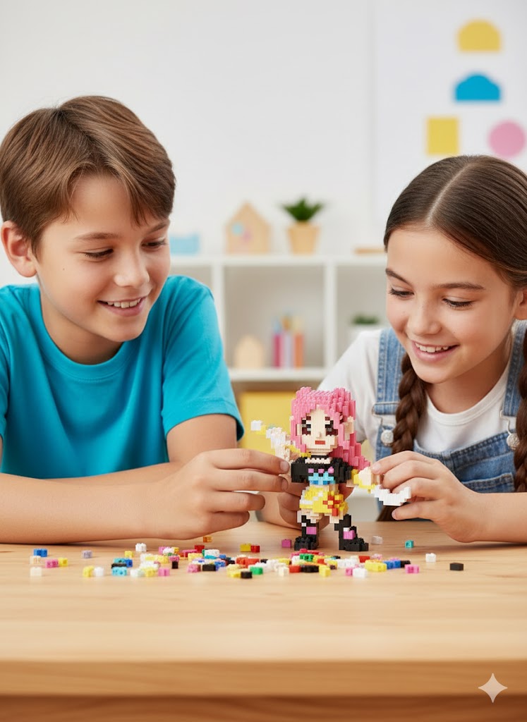 KLOCKI 3D FIGURKA KPOP DEMON HUNTERS MIRA ŁOWCZYNIE DEMONÓW 1500 PCS