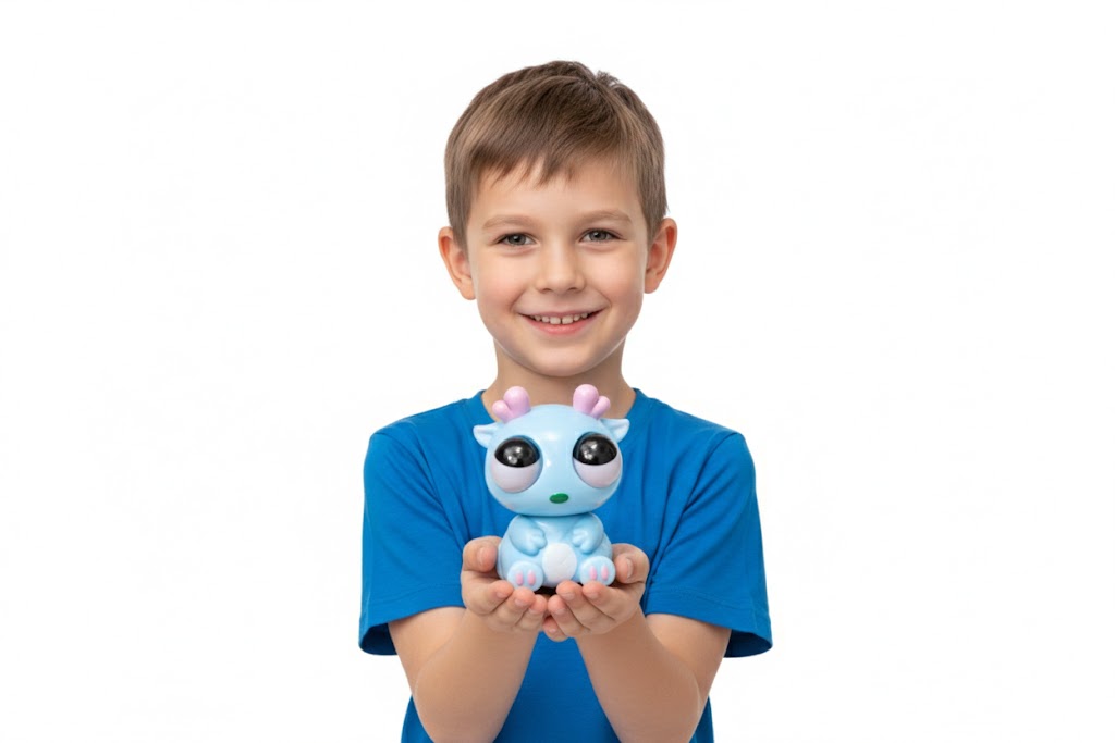 GNIOTEK SMOK Z WYSKAKUJĄCYMI OCZAMI 10 CM ANTYSTRES ZABAWKA SQUISH