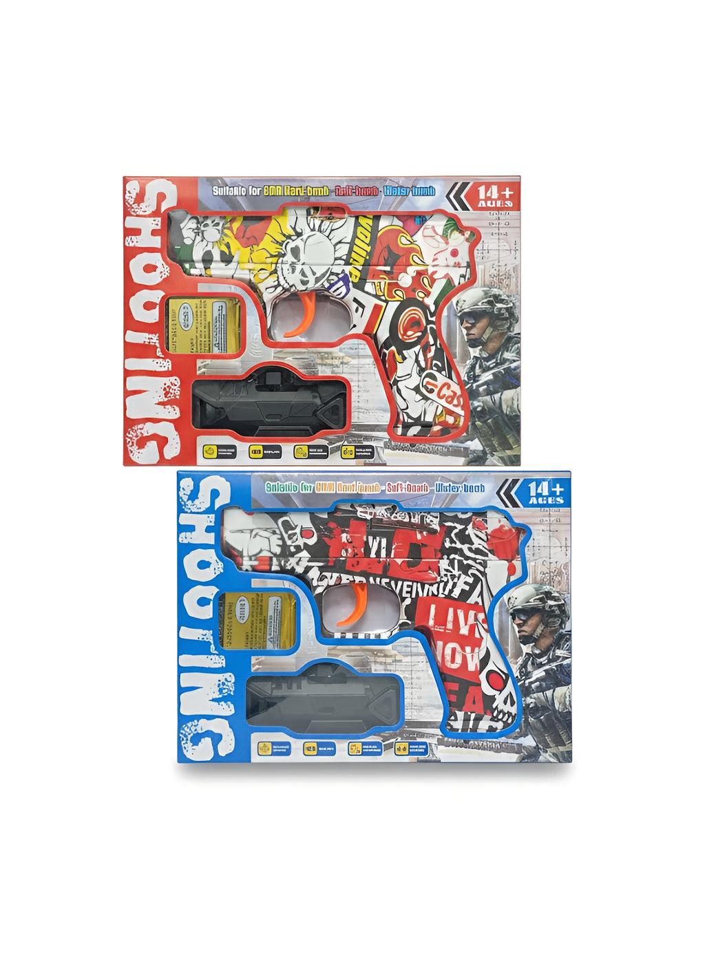 PISTOLET NA KULKI ŻELOWE (HYDROŻEL) + CELOWNIK 2 WERSJE PREZENT DLA CHŁOPCA