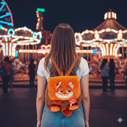 PLUSZOWY PLECAK-TOREBKA LIS ZWIERZOGRÓD 25×25 CM + LOSOWY BRELOK GRATIS