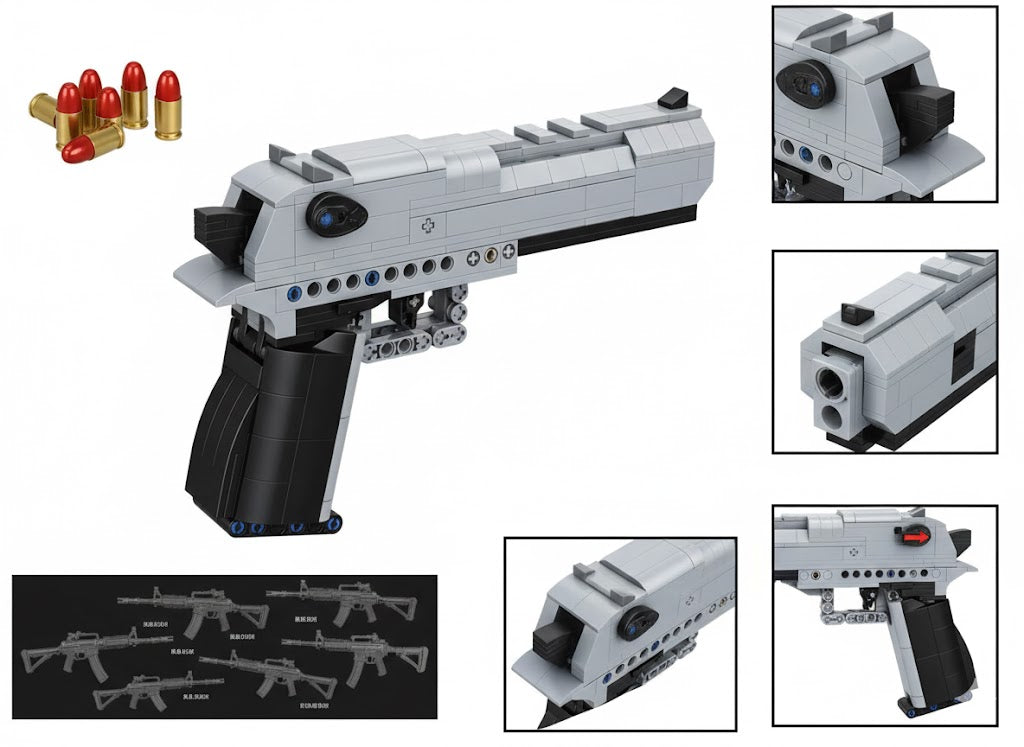 PISTOLET DESERT EAGLE Z KLOCKÓW (415+ CZĘŚCI)