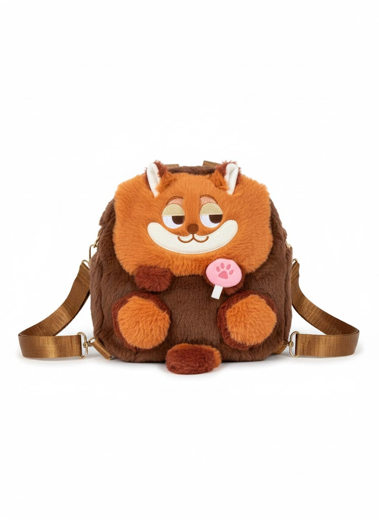 PLUSZOWY PLECAK-TOREBKA LIS ZWIERZOGRÓD 25×25 CM + LOSOWY BRELOK GRATIS