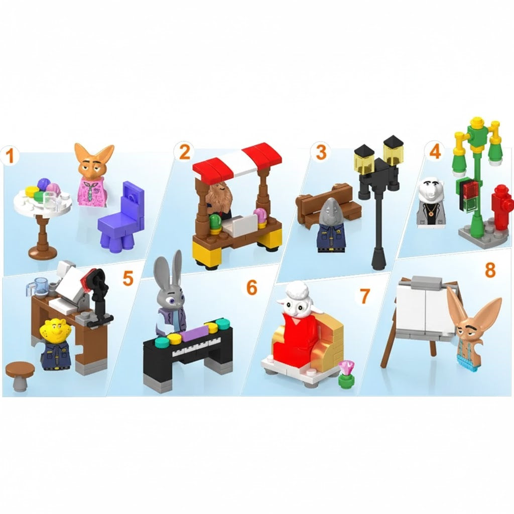 KLOCKI KONSTRUKCYJNE ZOO 2 ZESTAW 8W1 | DIY | 6+ ZWIERZOGRÓD JUDY I NICK