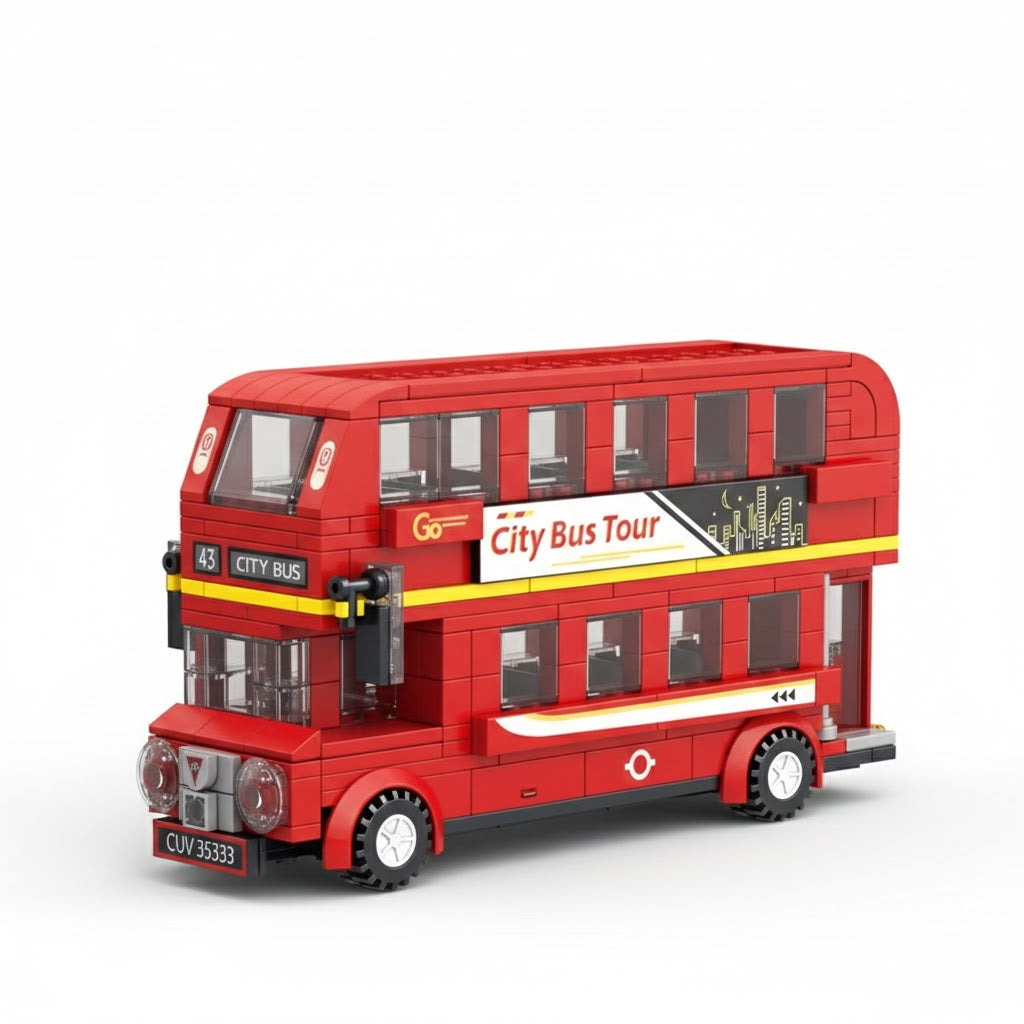 KLOCKI AUTOBUS PIĘTROWY KONSTRUKTOR SAMOCHÓD ZABAWKOWY BRYTANIA 391pcs