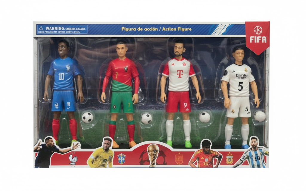 KOLEKCJONERSKI ZESTAW FIGUREK PIŁKARSKICH PIŁKARZE 10 CM (2 WARIANTY)