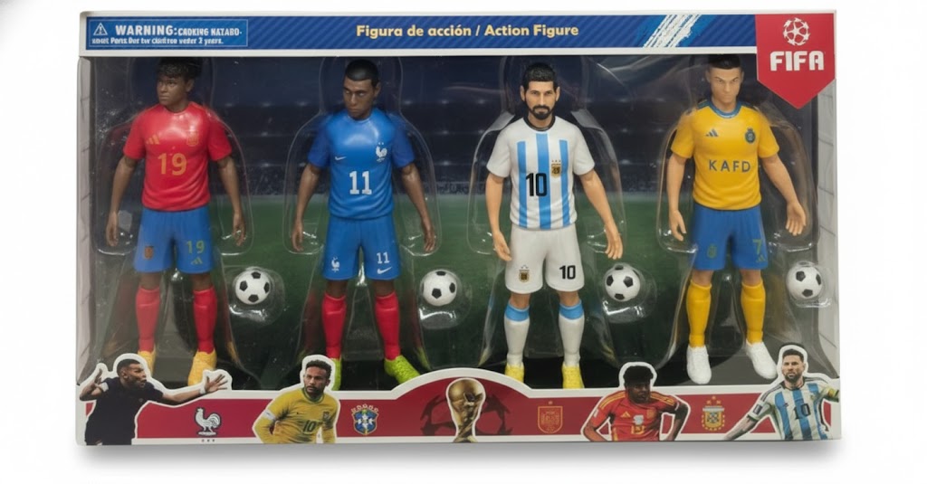 KOLEKCJONERSKI ZESTAW FIGUREK PIŁKARSKICH PIŁKARZE 10 CM (2 WARIANTY)