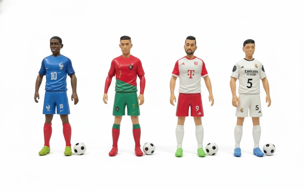 KOLEKCJONERSKI ZESTAW FIGUREK PIŁKARSKICH PIŁKARZE 10 CM (2 WARIANTY)