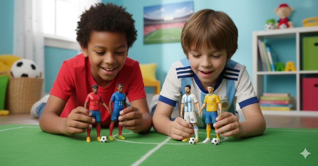 KOLEKCJONERSKI ZESTAW FIGUREK PIŁKARSKICH PIŁKARZE 10 CM (2 WARIANTY)