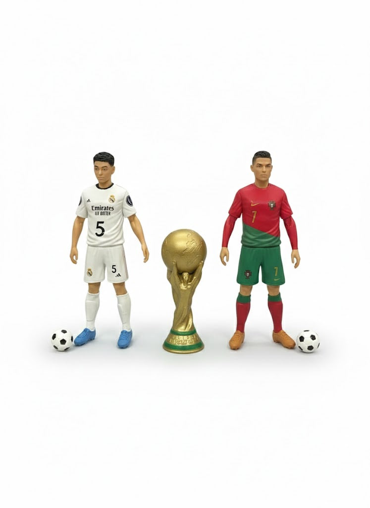 ZESTAW FIGUREK PIŁKARSKICH FIFA 15 CM + PUCHAR MISTRZÓW 4 OPCJE PREZENT