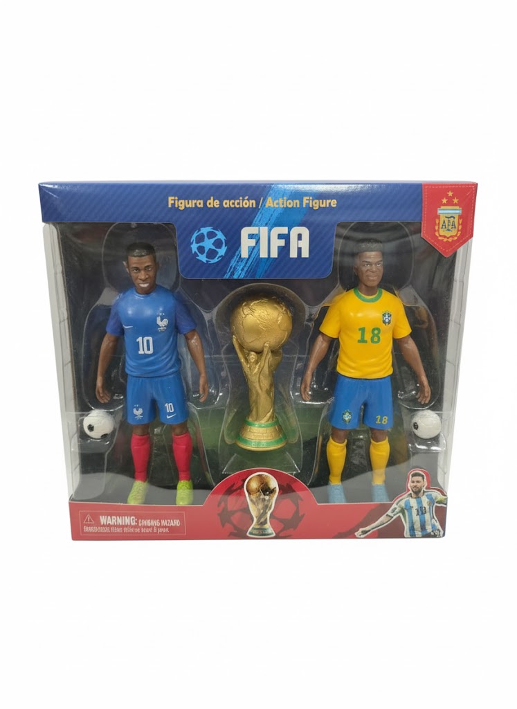 ZESTAW FIGUREK PIŁKARSKICH FIFA 15 CM + PUCHAR MISTRZÓW 4 OPCJE PREZENT