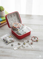 ZESTAW KREATYWNY DO TWORZENIA BRANSOLETEK I ZAWIESZEK Z KOSMETYCZKĄ KAWAII