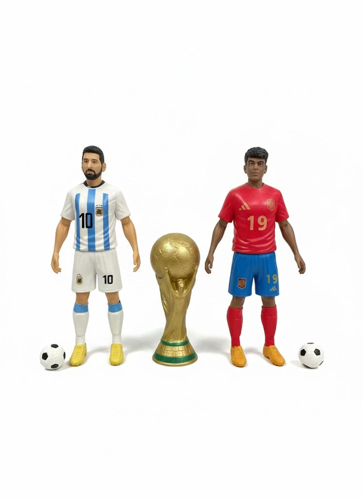 ZESTAW FIGUREK PIŁKARSKICH FIFA 15 CM + PUCHAR MISTRZÓW 4 OPCJE PREZENT