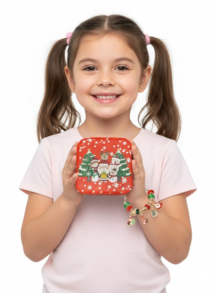 XMAS DIY ZESTAW DO ROBIENIA BRANSOLETEK BIŻUTERII KORALIKI ŚWIĄTECZNE