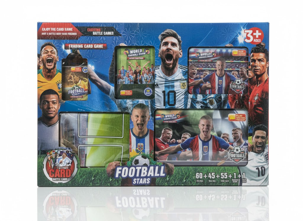 GRA KARCIANA "FOOTBALL STARS" – MEGA ZESTAW 162 ELEMENTY PREZENT DLA CHŁOPCA