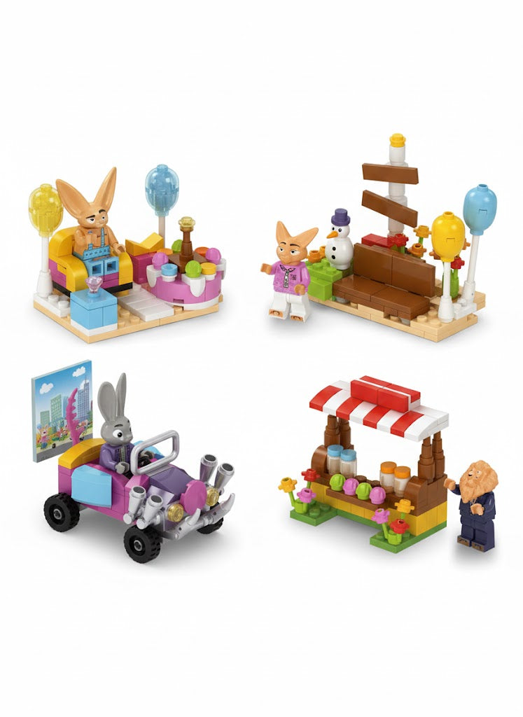 ZESTAW KLOCKÓW CRAZY ZOO 2 KLOCKI KONSTRUKCYJNE 4W1 ZWIERZĘTA ZWIERZOGRÓD