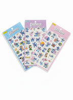 ZESTAW 4 W 1 NAKLEJKI KOSMICZNY NIEBIESKI MONSTRYK STICKERS