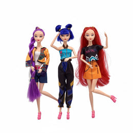 LALKI K-POP DEMON HUNTERS 30 CM – ZESTAW 3 LALEK Z MUZYKĄ