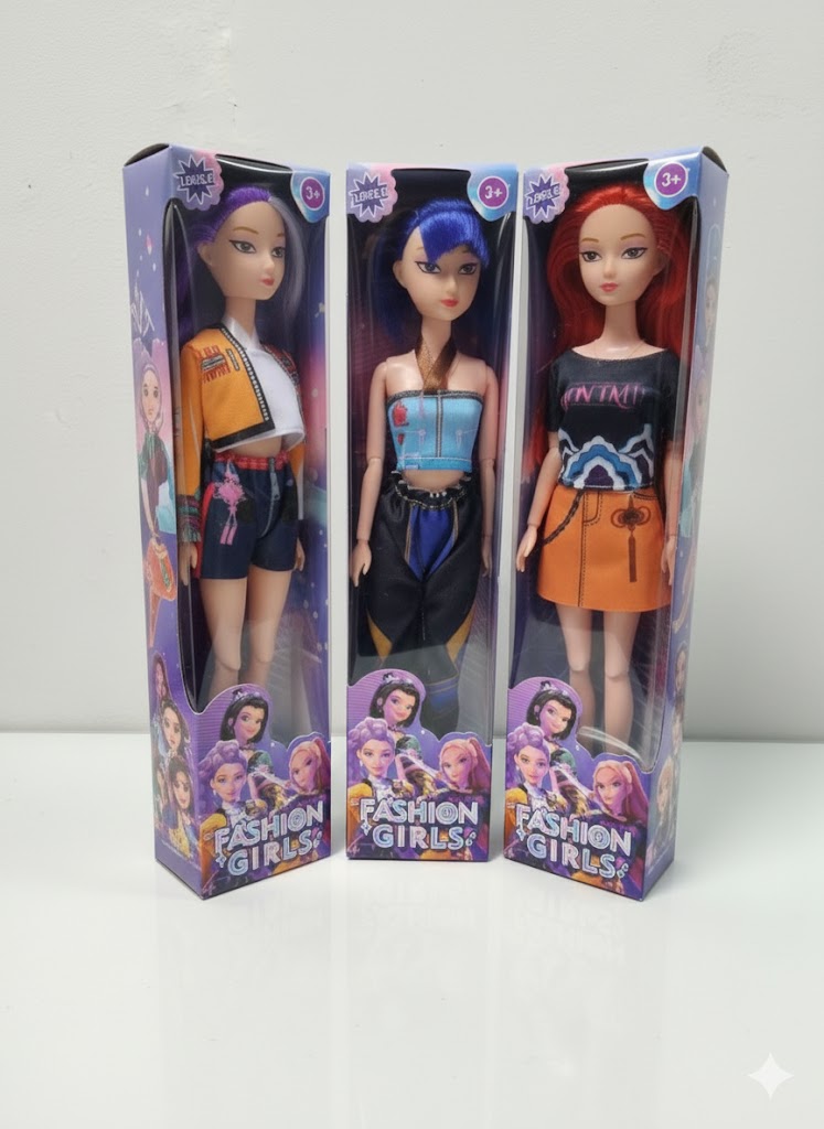 LALKI K-POP DEMON HUNTERS 30 CM – ZESTAW 3 LALEK Z MUZYKĄ