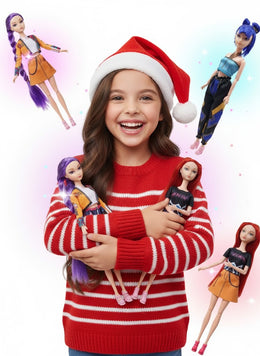 LALKI K-POP DEMON HUNTERS 30 CM – ZESTAW 3 LALEK Z MUZYKĄ