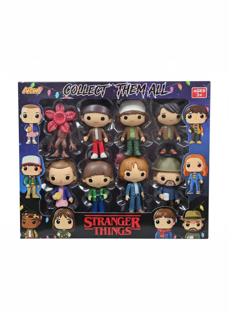 ZESTAW FIGUREK STRANGER THINGS 8 POSTACI KOLEKCJONERSKICH PREZENT